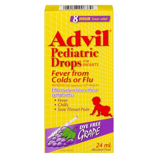 Picture of ADVIL PEDIATRIC DROPS FEVER FROM COLDS OR FLU - GRAPE 24ML