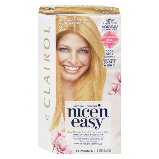 Picture of CLAIROL NICE N EASY NATURAL HAIR COLOUR - MEDIUM GOLDEN BLONDE 8G          