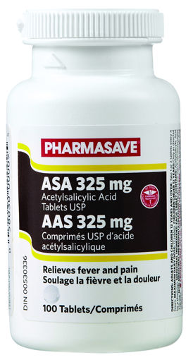 Picture of PHARMASAVE ASA 325MG TABLET 100S                                           