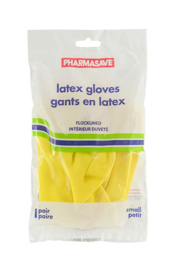 Picture of PHARMASAVE LATEX GLOVES - SMALL 1PR                                        
