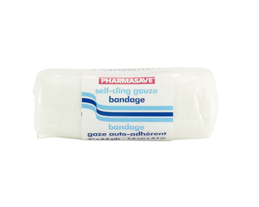Picture of PHARMASAVE BANDAGE ROLLS SELF-CLING 3INX4.5YDS (7.6CM X 4.1M)              