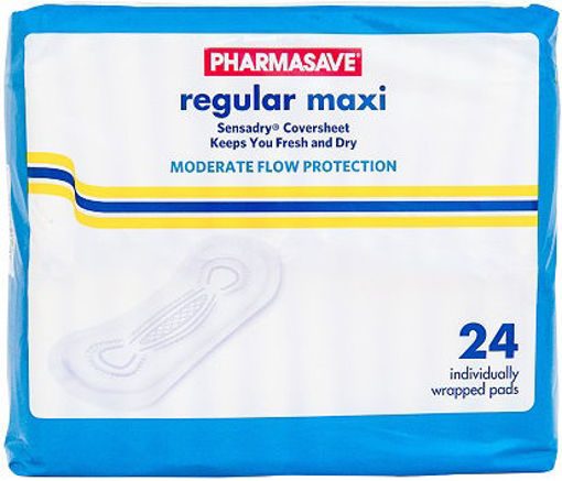 Picture of PHARMASAVE MAXI PAD - REGULAR 24S                                          