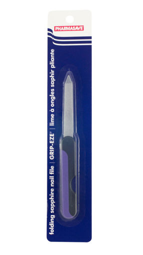 Picture of PHARMASAVE GRIP-EZE NAIL FILE - FOLDING - SAPPHIRE                         