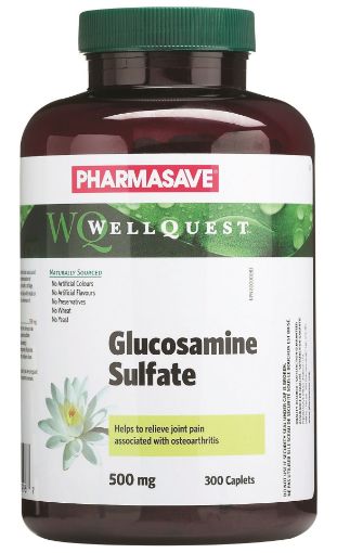 Picture of PHARMASAVE WELLQUEST GLUCOSAMINE SULFATE CAPLET 500MG 300S                 