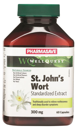 Picture of PHARMASAVE WELLQUEST ST.JOHNS WORT 300MG 60S                               
