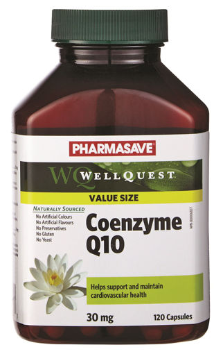 Picture of PHARMASAVE WELLQUEST COENZYME Q10 30MG CAPSULE VALUE SIZE 120S             