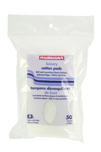 Picture of PHARMASAVE LUXURY COSMETIC PADS OVAL 50S                                   