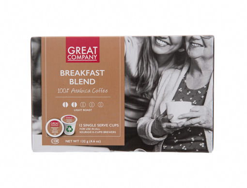 Picture of GREAT COMPANY SINGLE SERVE CUPS - BREAKFAST BLEND 12S                      