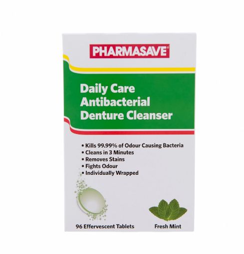 Picture of PHARMASAVE DENTURE CLEANSER - FRESH MINT TABLET 96S                        