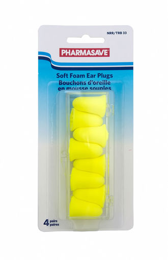 Picture of PHARMASAVE SOFT FOAM EAR PLUGS - YELLOW BELL 4PR                           