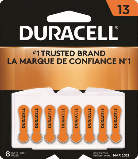 Picture of DURACELL HEARING AID BATTERIES - MERCURY FREE SIZE 13 8S                   