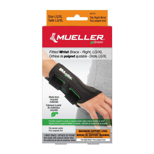 Picture of MUELLER GREEN WRIST BRACE - FITTED - RIGHT - LARGE/XLARGE                  