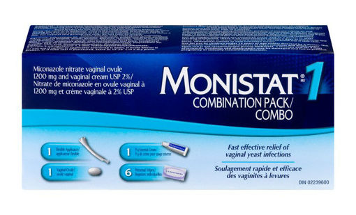 Picture of MONISTAT 1-DAY COMBI-PK W/ COOL WIPES                                      