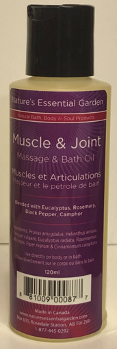 Picture of NATURES ESSENTIAL GARDEN MASSAGE and BATH OIL - MUSCLE and JOINT 120 ML