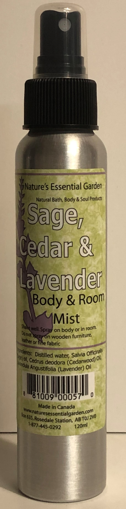 Picture of NATURES ESSENTIAL GARDEN BODY and ROOM MISTER - SAGE, CEDAR and LAVENDER 120ML