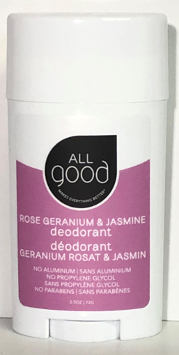 Picture of ALL GOOD DEODORANT - ROSE GERANIUM AND JASMINE 72GR