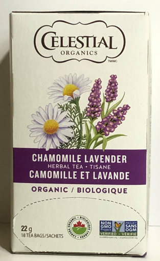 Picture of CELESTIAL ORGANIC HERBAL TEA - CHAMOMILE AND LAVENDER 18S               