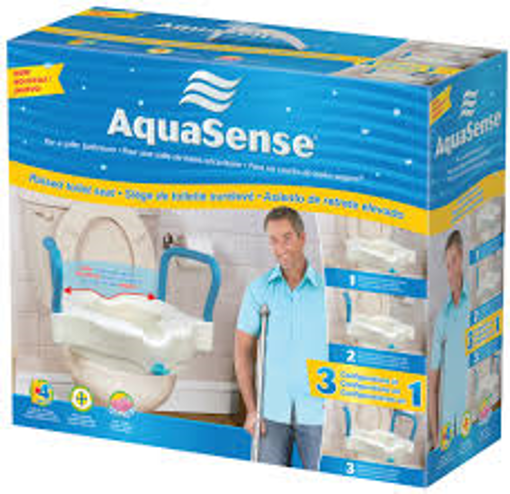 Picture of AQUASENSE 3-IN-1 RAISED TOILET SEAT 4IN                                    