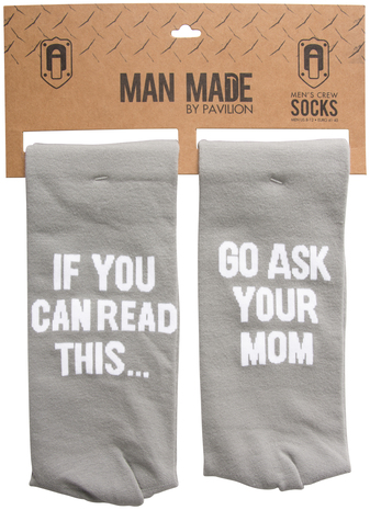 Picture of MAN MADE SOCK - ASK MOM - COTTON BLEND - MENS                              
