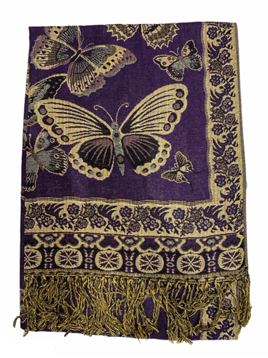 Picture of FASHION SCARF 1524-10 PURPLE                          