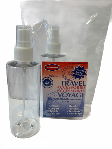 Picture of MANSFIELD TRAVEL SPRAY BOTTLE - CLEAR 2X125ML                        