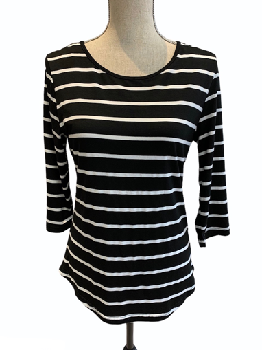 Picture of SIMI MID SLEEVE BLACK and WHITE STRIPED SHIRT - S/M, L - 04615