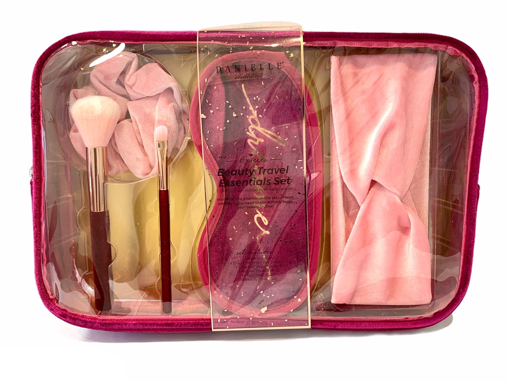 Picture of DANIELLE VELVET BEAUTY TRAVEL SET 6PC - BLUSH and RED