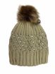 Picture of LADIES HAT SHERPA LINED - BEIGEROLLED RIM WITH GEMS