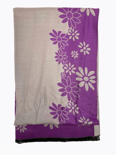 Picture of FASHION SCARF - PURPLE FLOWERS                      