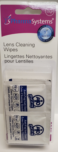 Picture of PHARMASYSTEMS WET EYEGLASS LENS WIPES 10S                    