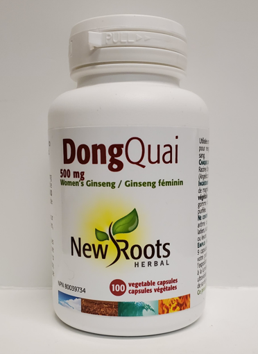 Picture of NEW ROOTS HERBAL DONG QUAI 500MG WOMENS GINSENG VEGETABLE CAPSULES 100S         