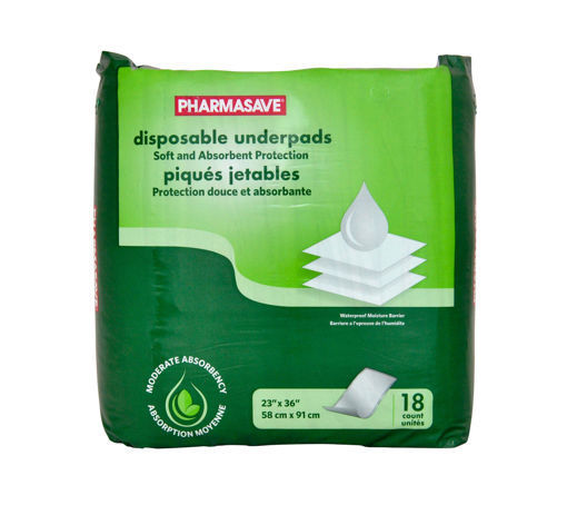 Picture of PHARMASAVE PROTECTIVE UNDERPADS 23X36 18S                                  