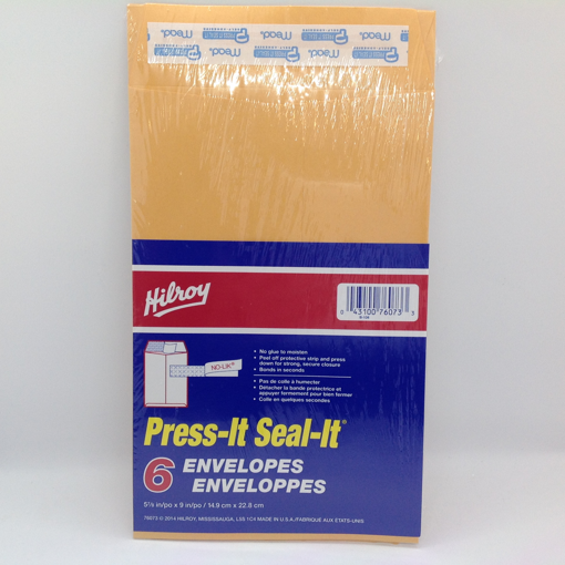 Picture of HILROY KRAFT ENVELOPES PRESS and SEAL 6X9 D12 6S