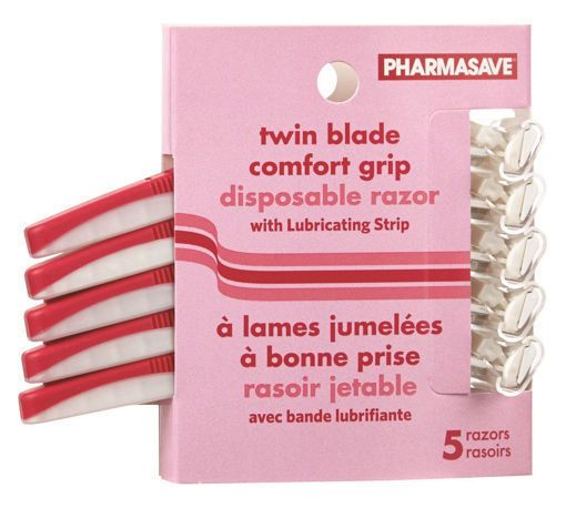 Picture of PHARMASAVE COMFORT GRIP RAZOR - DISPOSABLE - TWIN BLADE - WOMEN  5S        
