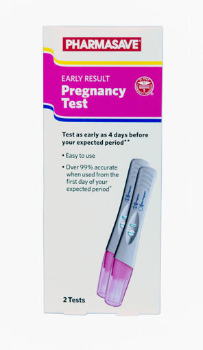 Picture of PHARMASAVE EARLY RESULT PREGNANCY TEST 2S                                  