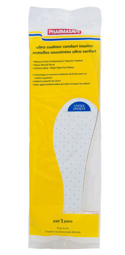 Picture of PHARMASAVE ULTRA CUSHION COMFORT INSOLES UNISEX 1PR                        