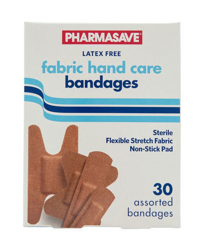 Picture of PHARMASAVE BANDAGE - FABRIC HAND CARE 30S                                  