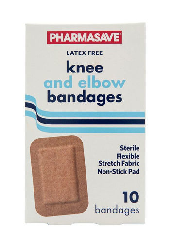 Picture of PHARMASAVE BANDAGE - KNEE and ELBOW FABRIC 10S