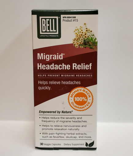 Picture of BELL MIGRAID HEADACHE RELIEF - VEGETABLE CAPSULES 30S