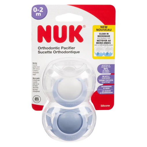 Picture of NUK SILICONE ORTHODONTIC PACIFIER - 0-2 MONTH 2S