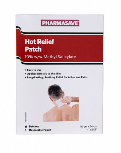 Picture of PHARMASAVE HOT RELIEF PATCH 6S                                             