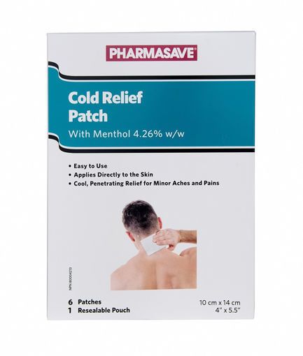 Picture of PHARMASAVE COLD RELIEF PATCH 6S                                            