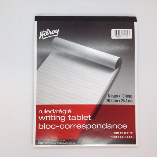 Picture of HILROY WRITING TABLET - RULED
