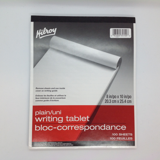 Picture of HILROY WRITING TABLET -  PLAIN 8'X10" 100S                