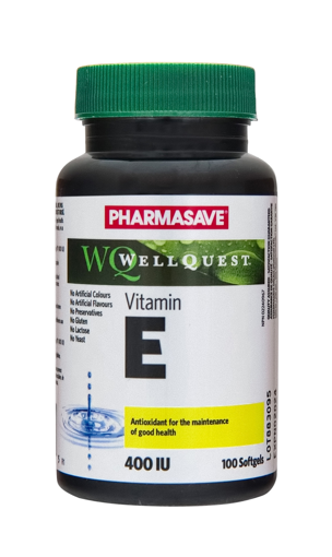 Picture of PHARMASAVE WELLQUEST VITAMIN E SYNTHETIC CAPSULE 400IU 100S                