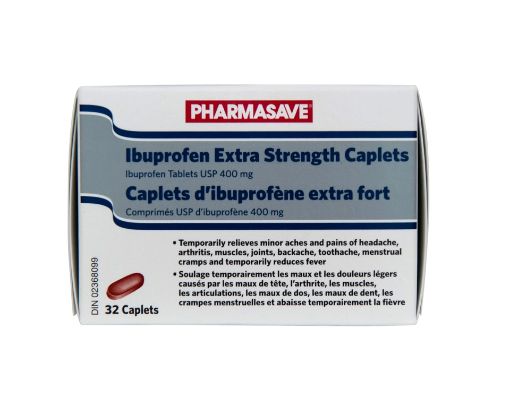 Picture of PHARMASAVE IBUPROFEN CAPLETS 400MG 32S                                     