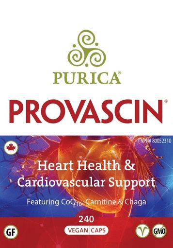 Picture of PURICA PROVASCIN HEART HEALTH and CARDIOVASCULAR SUPPORT VEGAN CAPS 240S