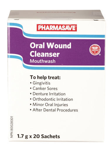 Picture of PHARMASAVE ORAL WOUND CLEANSER POWDER 20X1.7GR                             