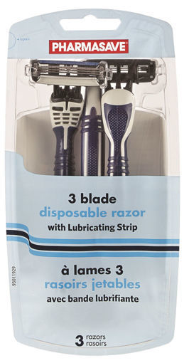 Picture of PHARMASAVE 3 BLADE DISPOSABLE RAZOR - MENS 3S                              