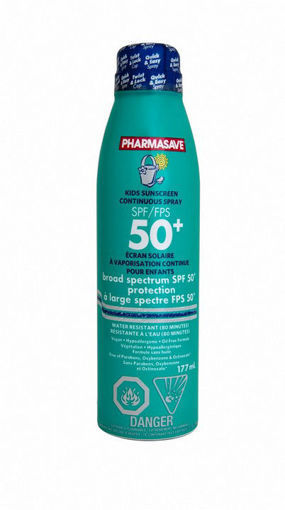 Picture of PHARMASAVE SUNSCREEN CONTINUOUS SPRAY - KIDS SPF50+ 177ML                  